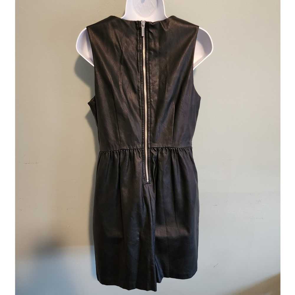 Michael Kors Black Faux Leather Sleeveless Dress … - image 3