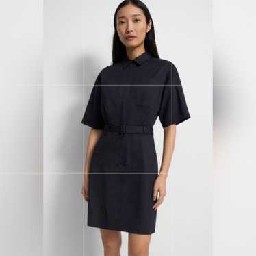 Theory Shirt Dress in Stretch Linen