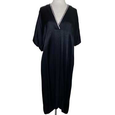 Zara M dress Satin Effect Black maxi