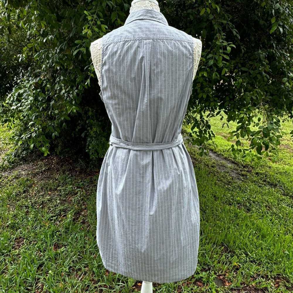 Banana Republic Sleeveless Pinstripe Poplin Dress… - image 5