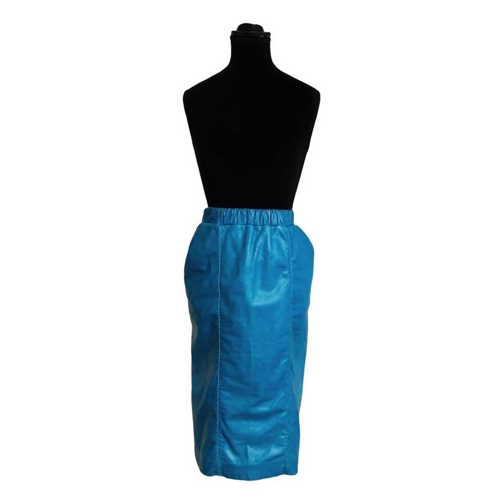 Bottega Veneta Leather mid-length skirt - image 1