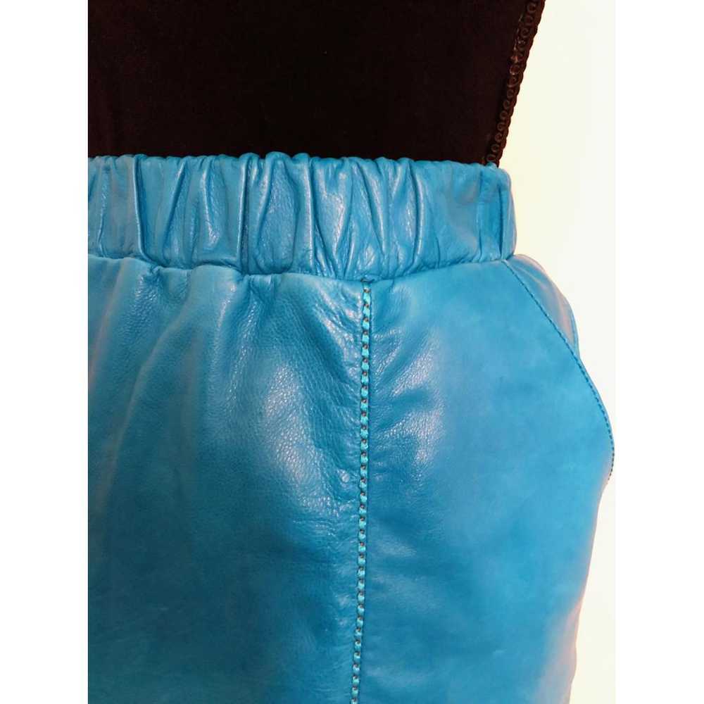 Bottega Veneta Leather mid-length skirt - image 6