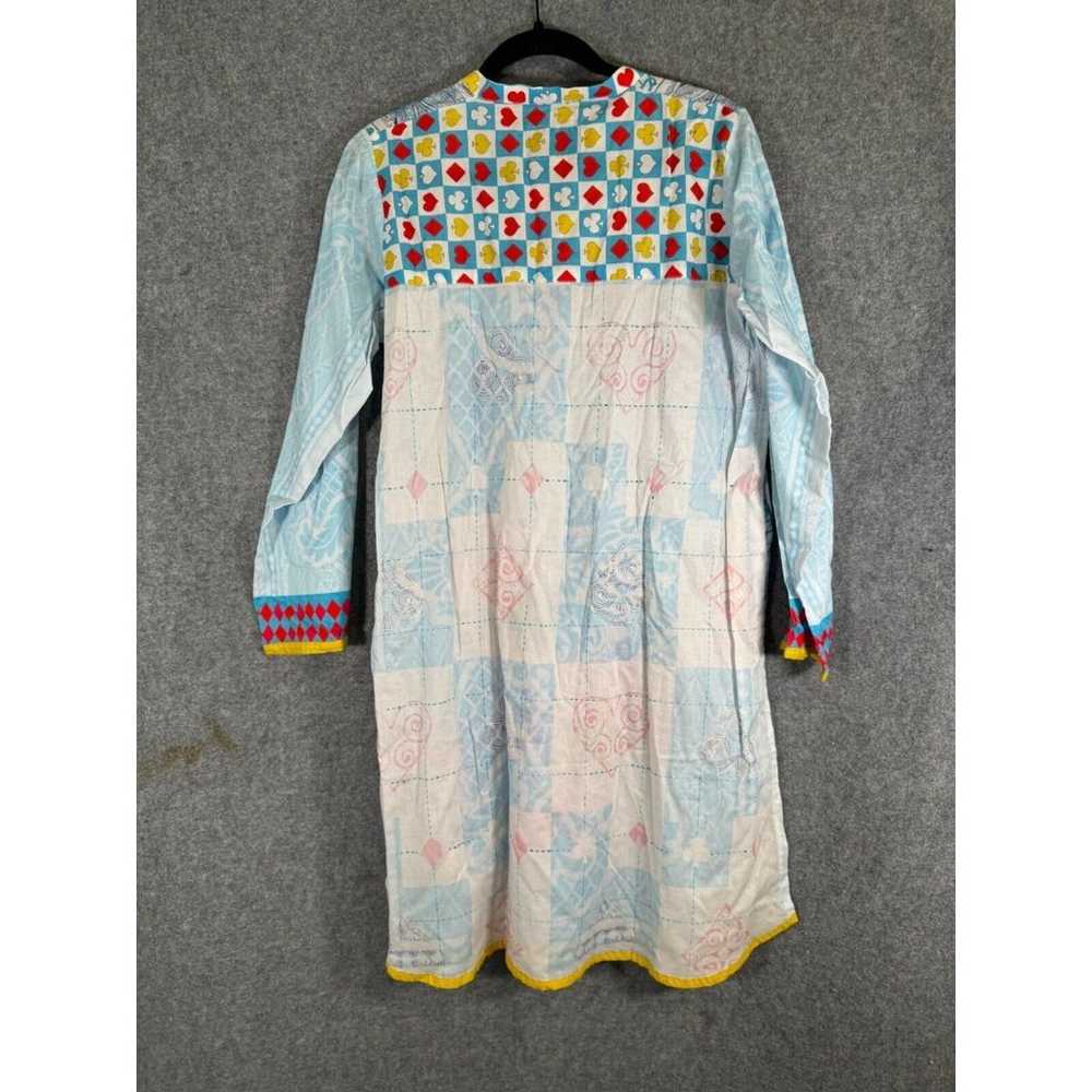 Pareesa  Dress Women XL Printed Kurti Blue Cotton… - image 8