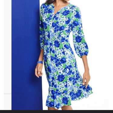 Talbots Size 16 Blue and Green Botanical Garden Dr