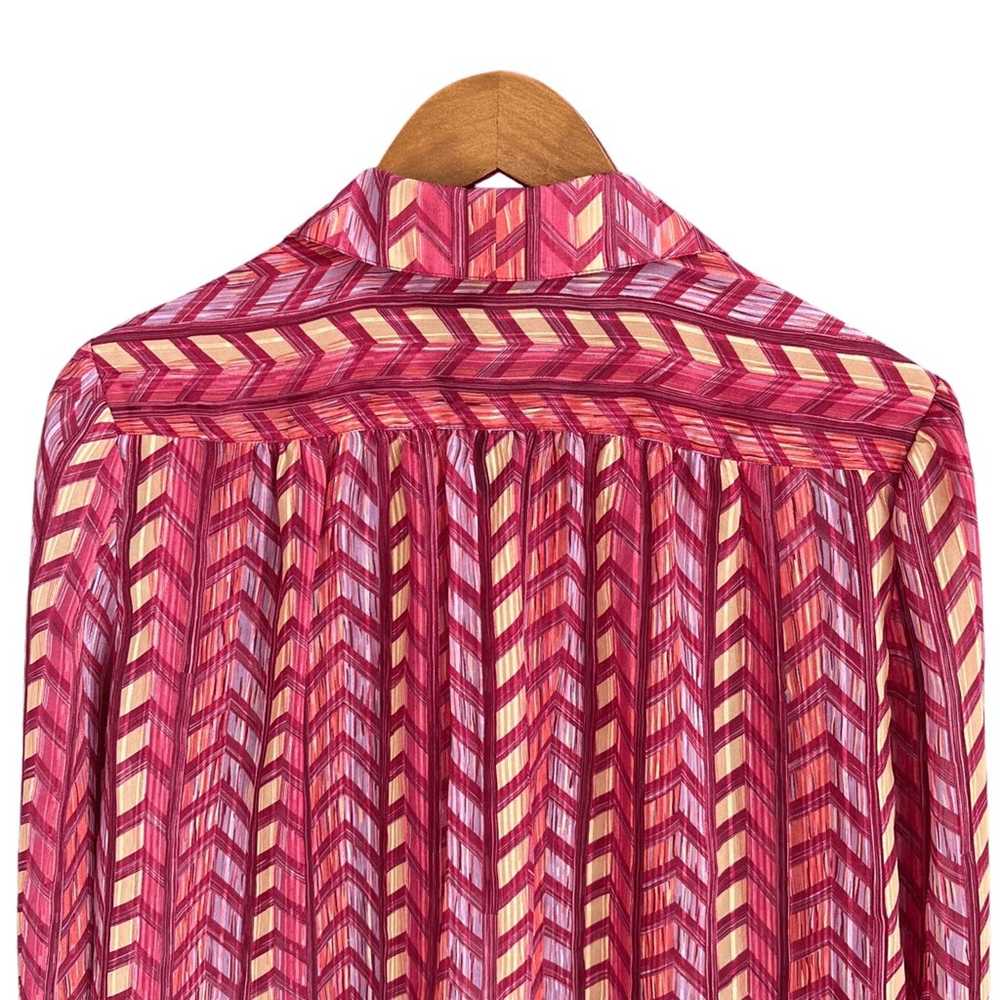 St John Womens Chevron Print Botton Up Blouse Siz… - image 6