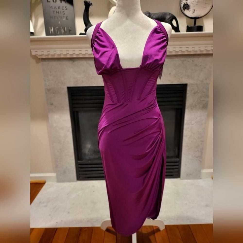 Queen Mania Rutched Sleeveless Purple Maxi Dress … - image 1