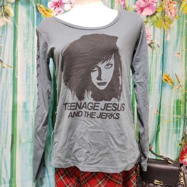 Rare Hysteric Glamour Lace-Up Long Sleeve T-Shirt… - image 1