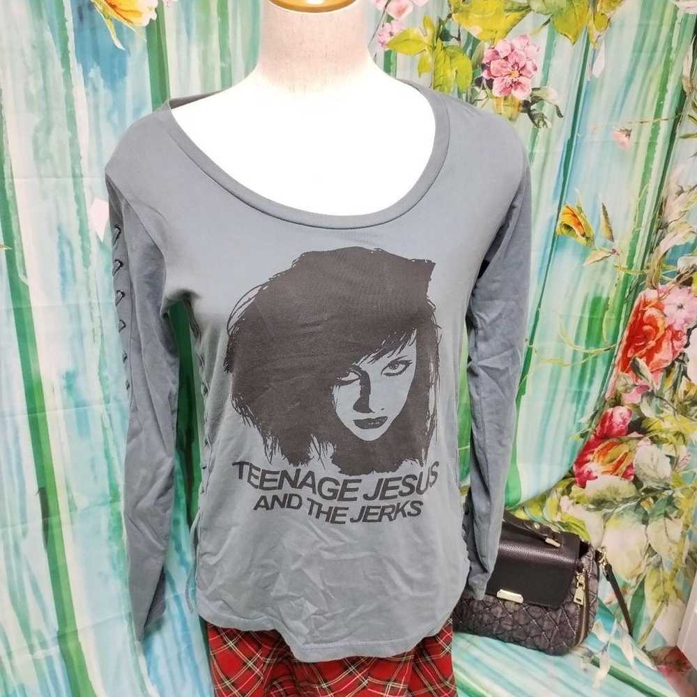 Rare Hysteric Glamour Lace-Up Long Sleeve T-Shirt… - image 2