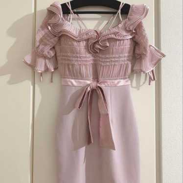 Robe de Fleurs Off-shoulder Frill Ribbon Dress - image 1