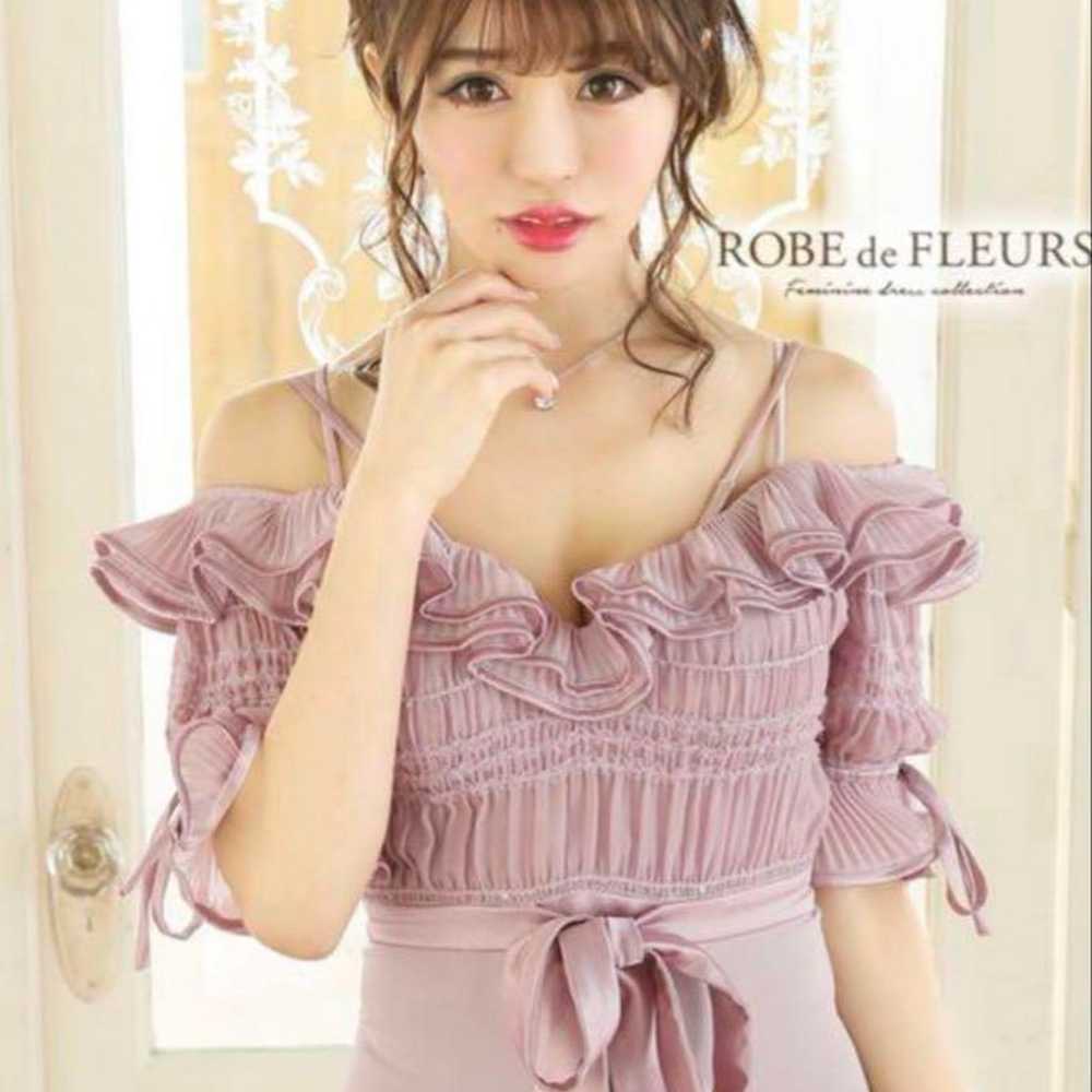 Robe de Fleurs Off-shoulder Frill Ribbon Dress - image 4