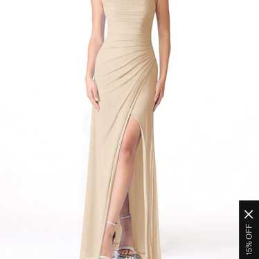 azazie deandra champagne dress