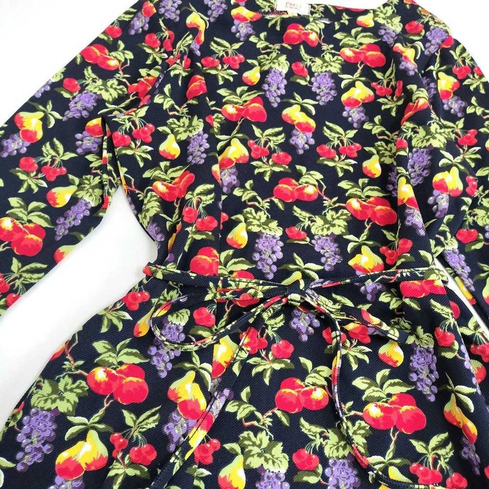 JUNKO SHIMADA PART2 Fruit Pattern Waist Ribbon Pl… - image 2