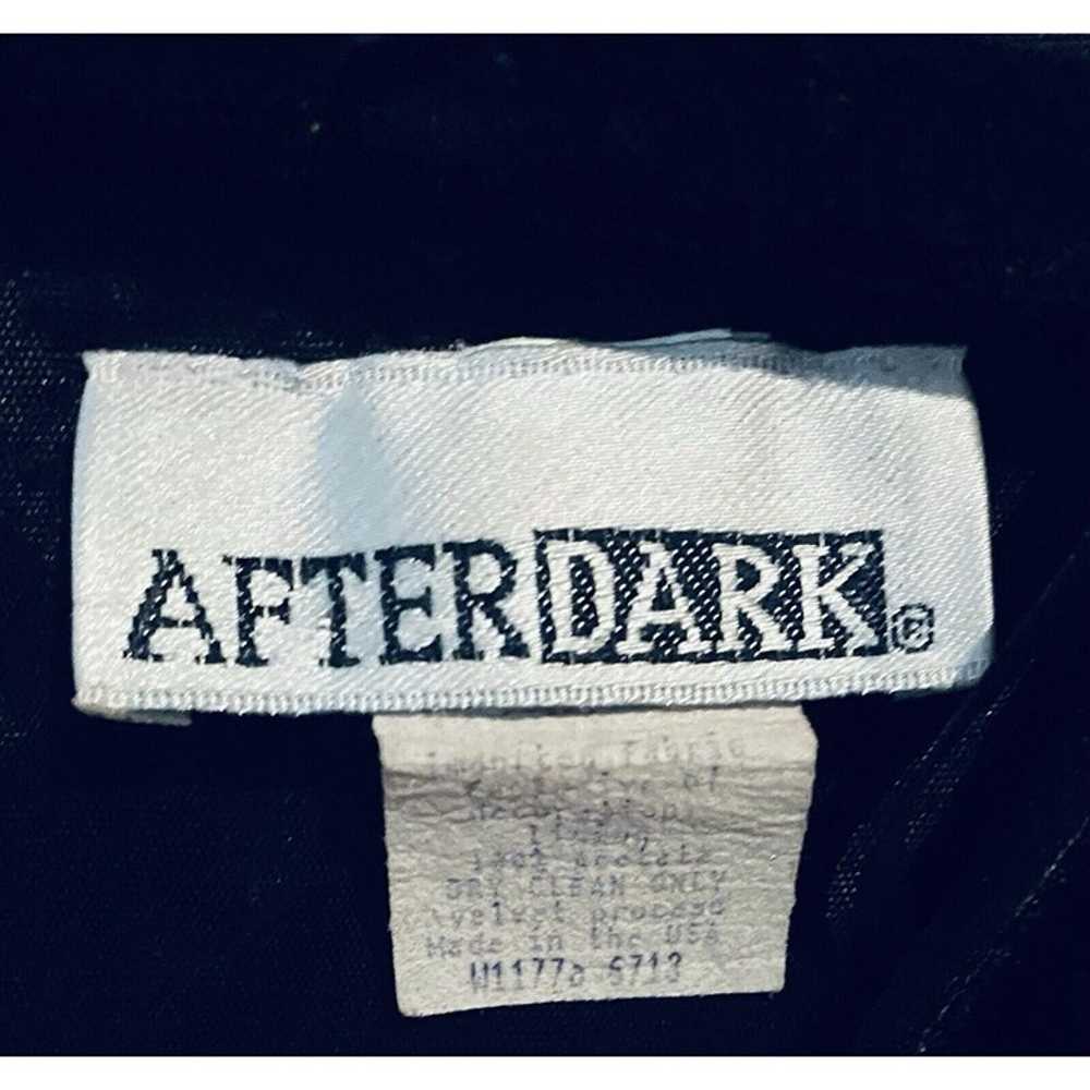 After Dark Dress Womens 14 Black Velvet Chiffon R… - image 5