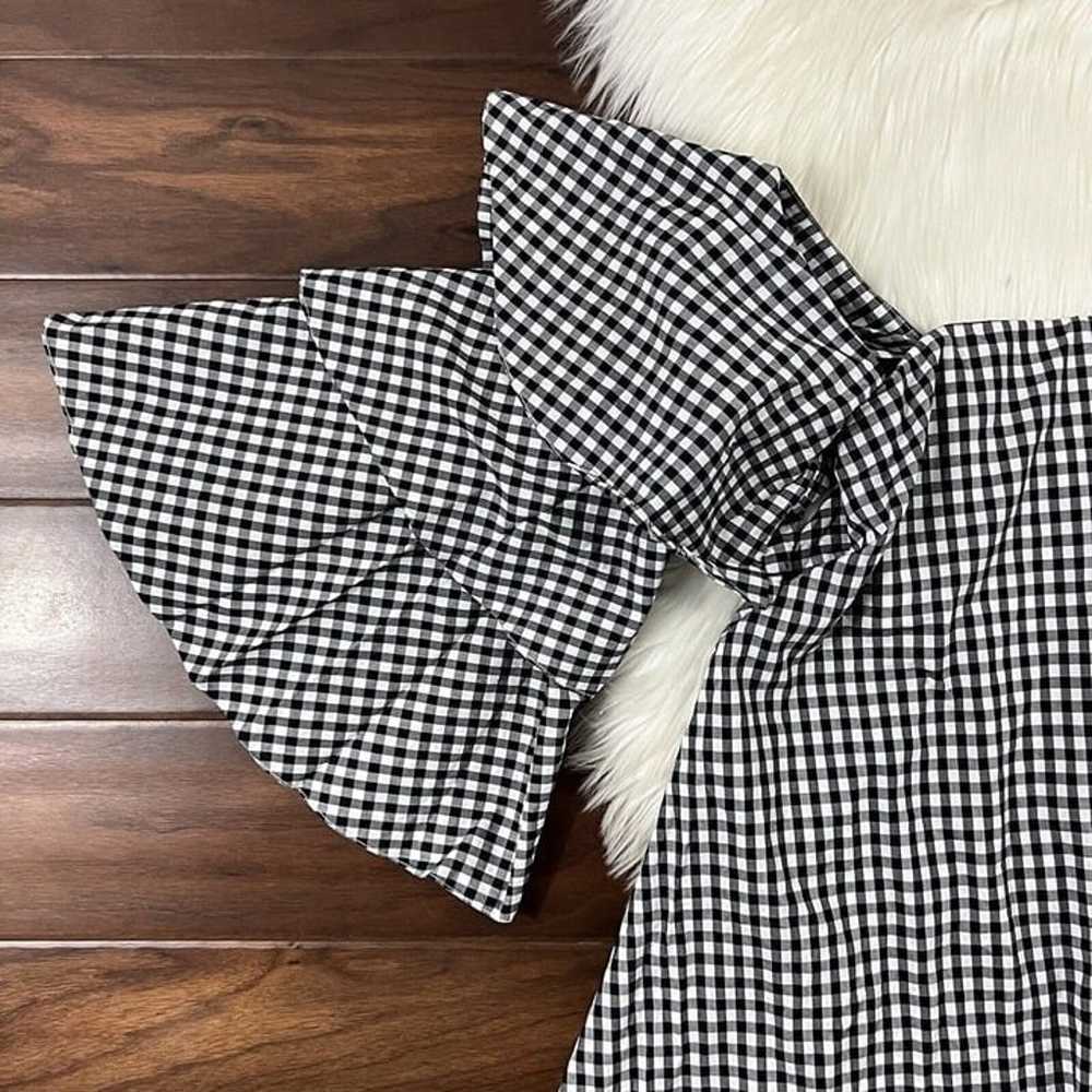 Caroline Constas Size Small Black White Gingham O… - image 2