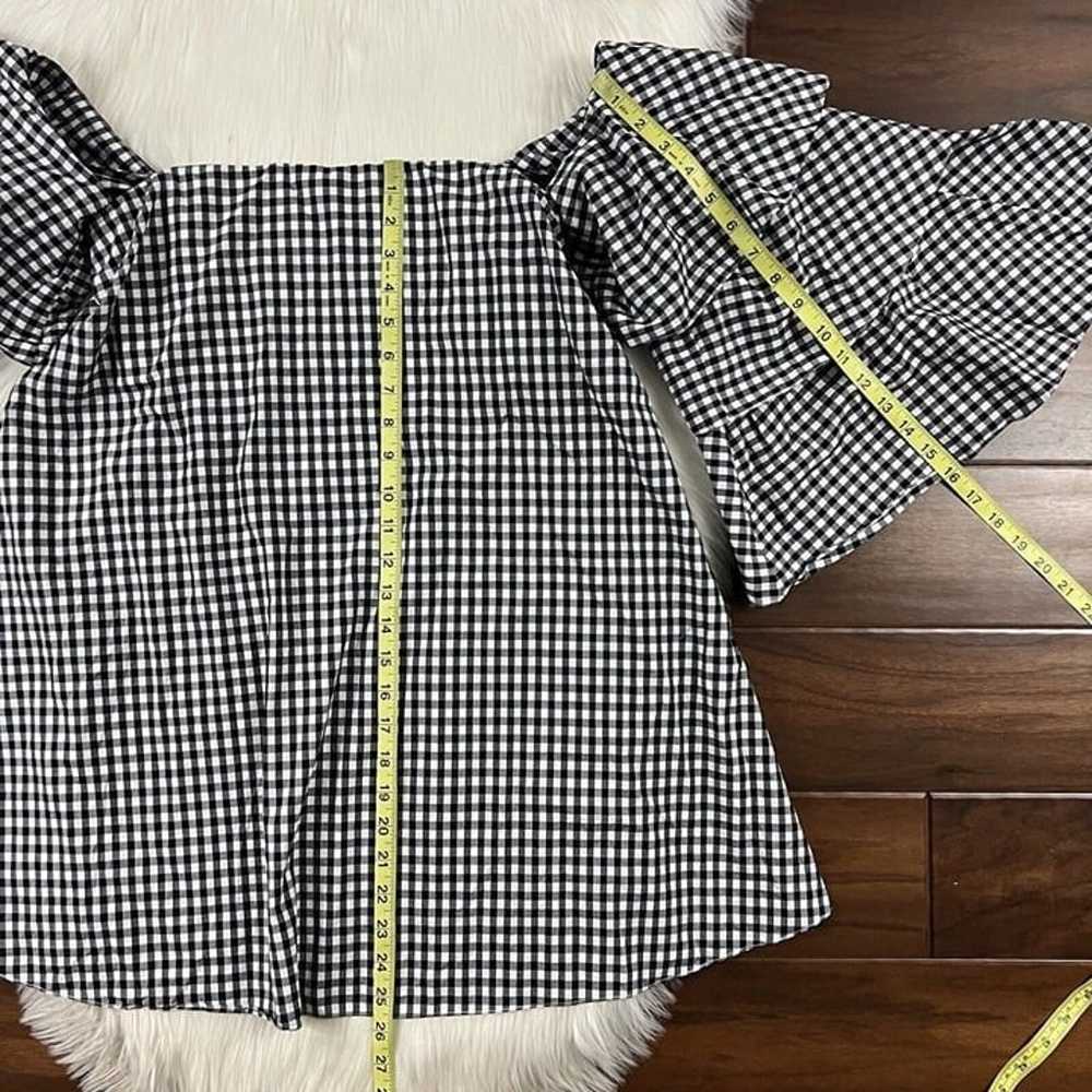 Caroline Constas Size Small Black White Gingham O… - image 3