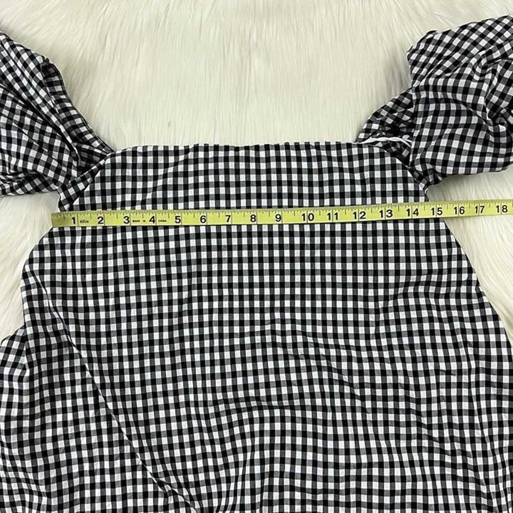 Caroline Constas Size Small Black White Gingham O… - image 4