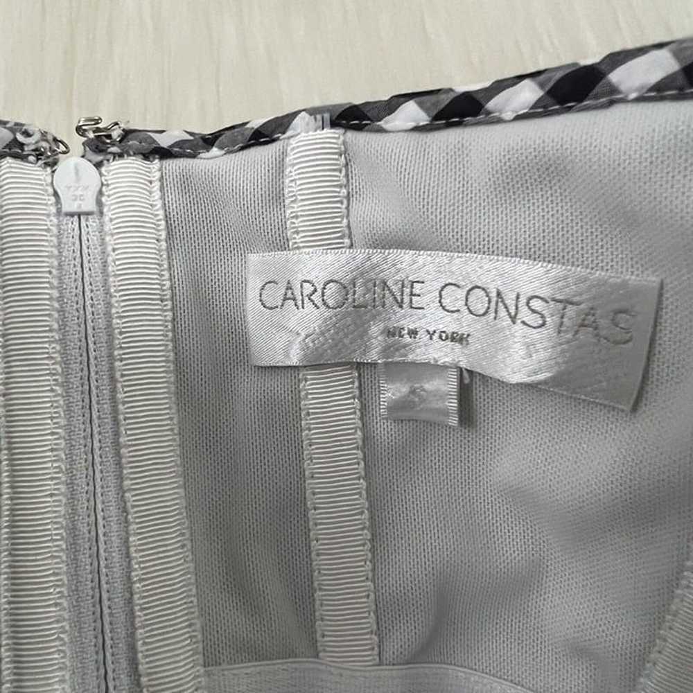 Caroline Constas Size Small Black White Gingham O… - image 6