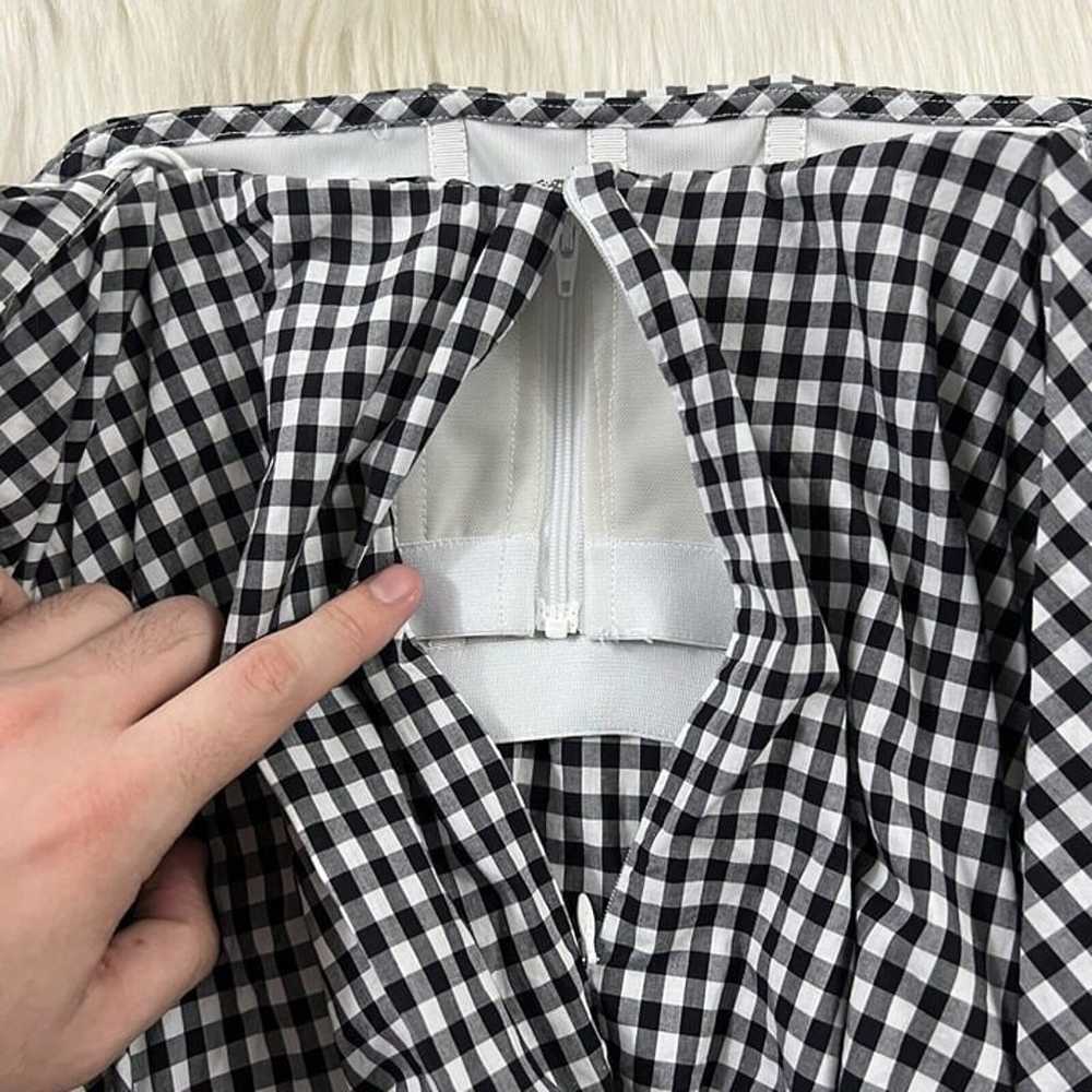 Caroline Constas Size Small Black White Gingham O… - image 9