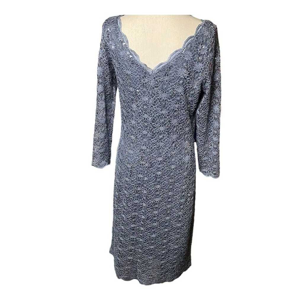 VTG ONYX Nite Women's Nite Blue  Glitter Floral L… - image 5