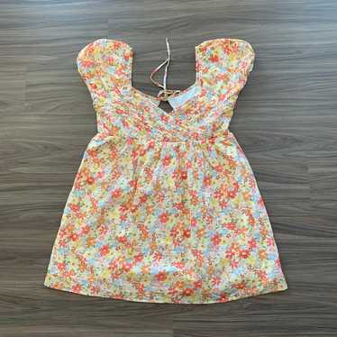 AE Floral Print Wrap-Front Mini Dress Size XL