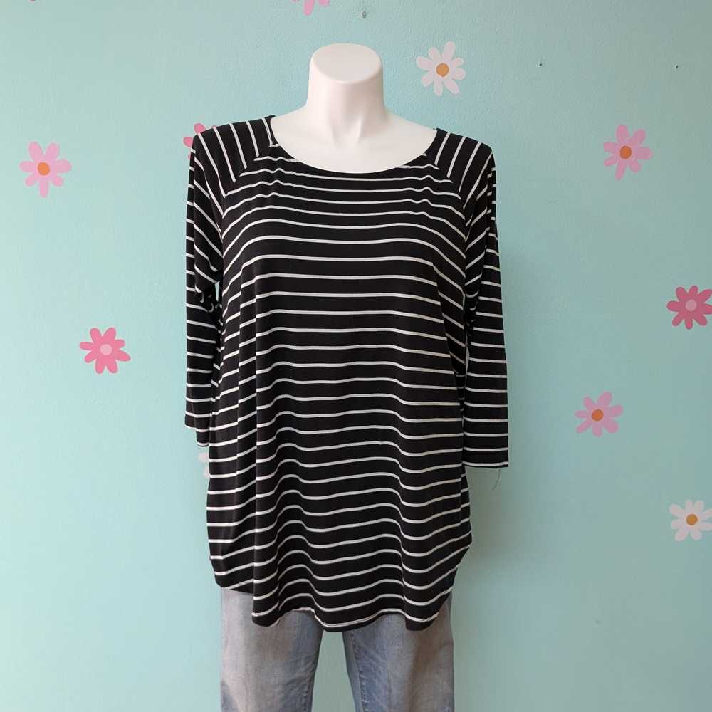 SzXL Reborn J Black and White Stripe Tunic - image 1