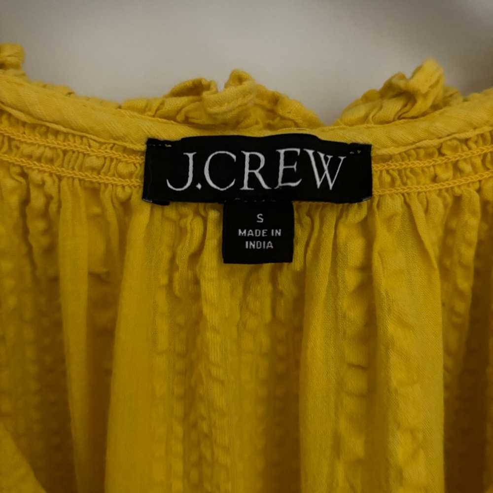 J.Crew Ruffle Trim Tiered Dress in Yellow Cotton … - image 2