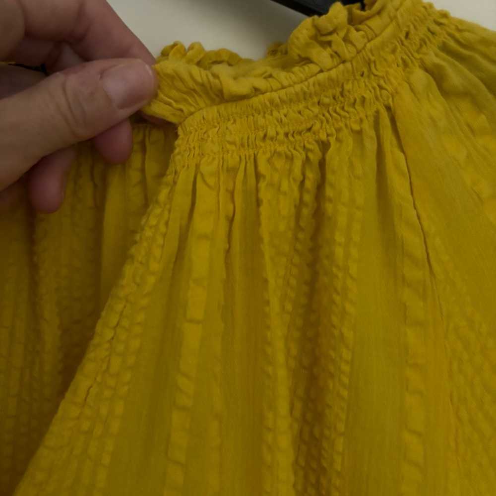 J.Crew Ruffle Trim Tiered Dress in Yellow Cotton … - image 7