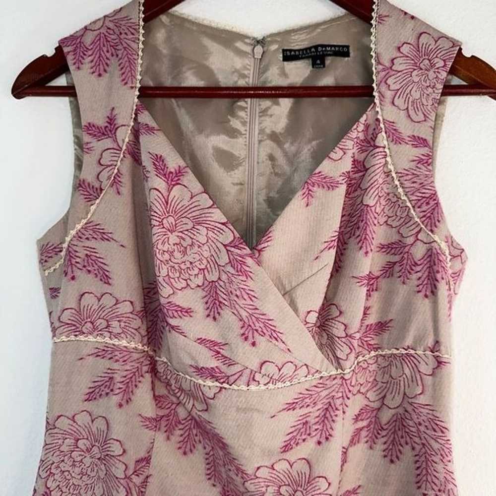 Vintage Isabella DeMarco Tahari Levine Pink Flora… - image 3