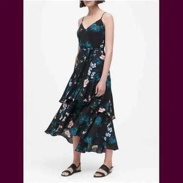 Banana Republic Floral Ruffled Maxi Dress Size 10 - image 1