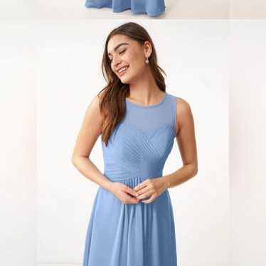 Azazie Gigi dress dusty blue