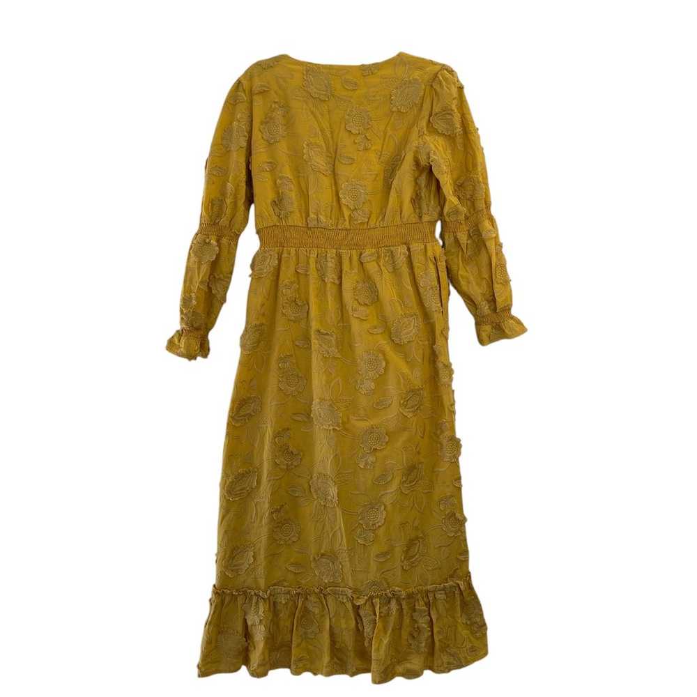 Roolee Maxi Dress Womens Large Yellow Embroidered… - image 10