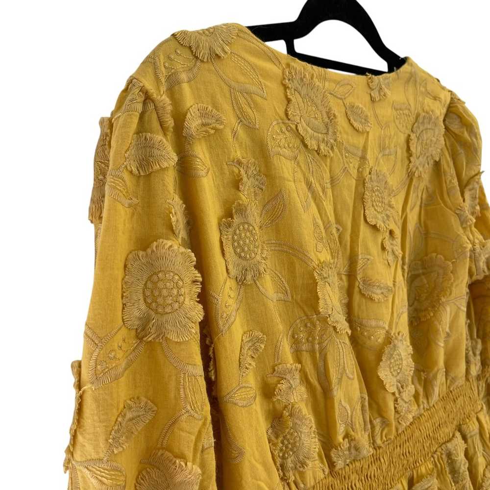 Roolee Maxi Dress Womens Large Yellow Embroidered… - image 12