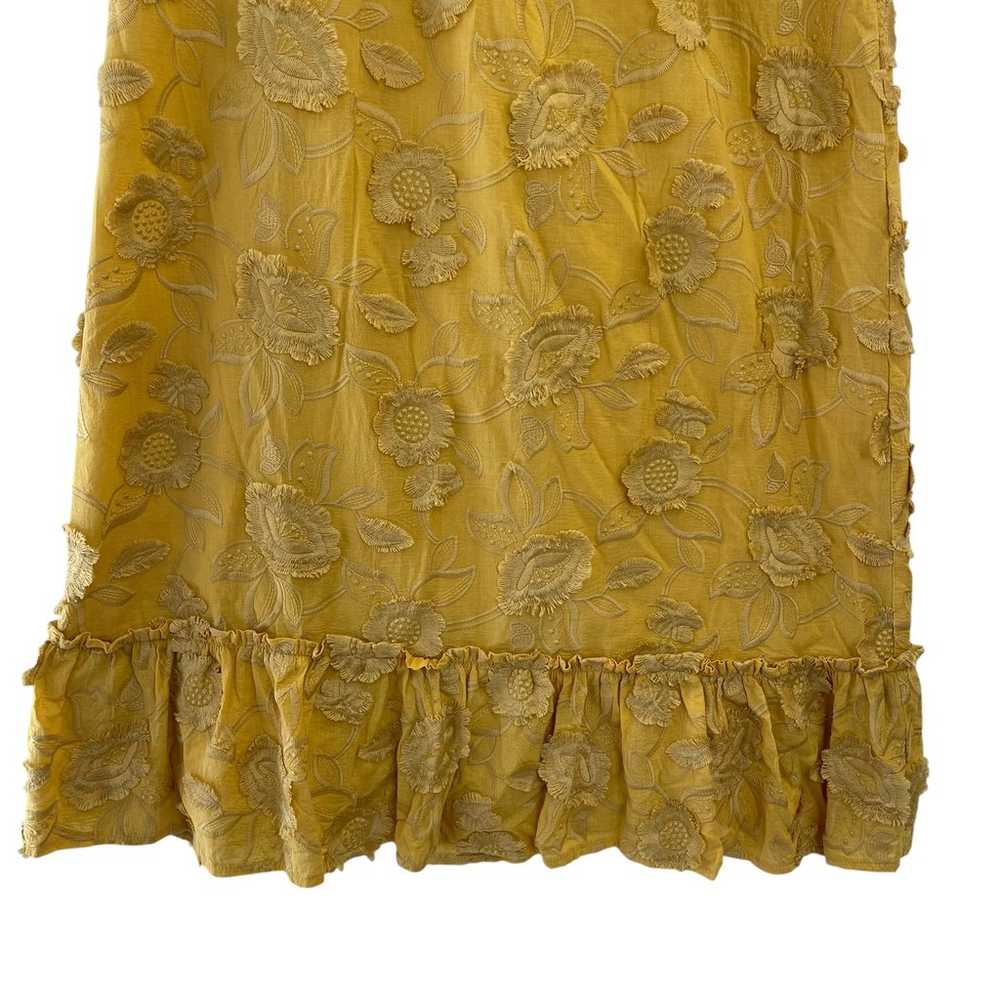 Roolee Maxi Dress Womens Large Yellow Embroidered… - image 5