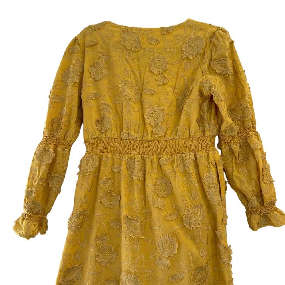 Roolee Maxi Dress Womens Large Yellow Embroidered… - image 9