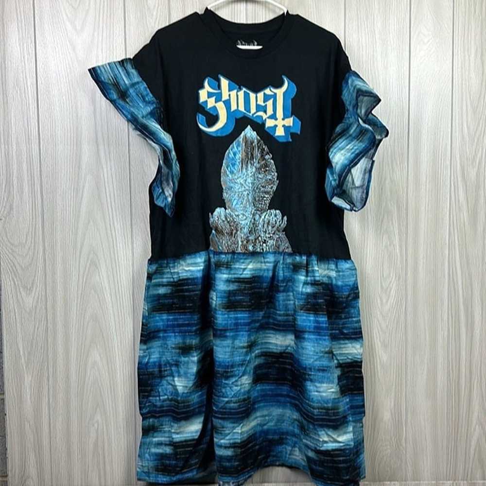 GHOST Womens Dress XXL Short Sleeve Handmade Ruff… - image 3