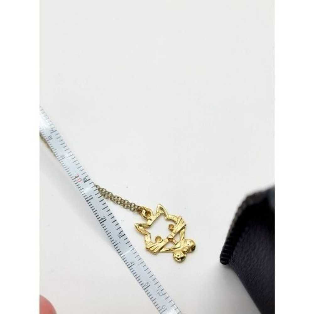 Vintage 18kt Gold cat necklace - image 6