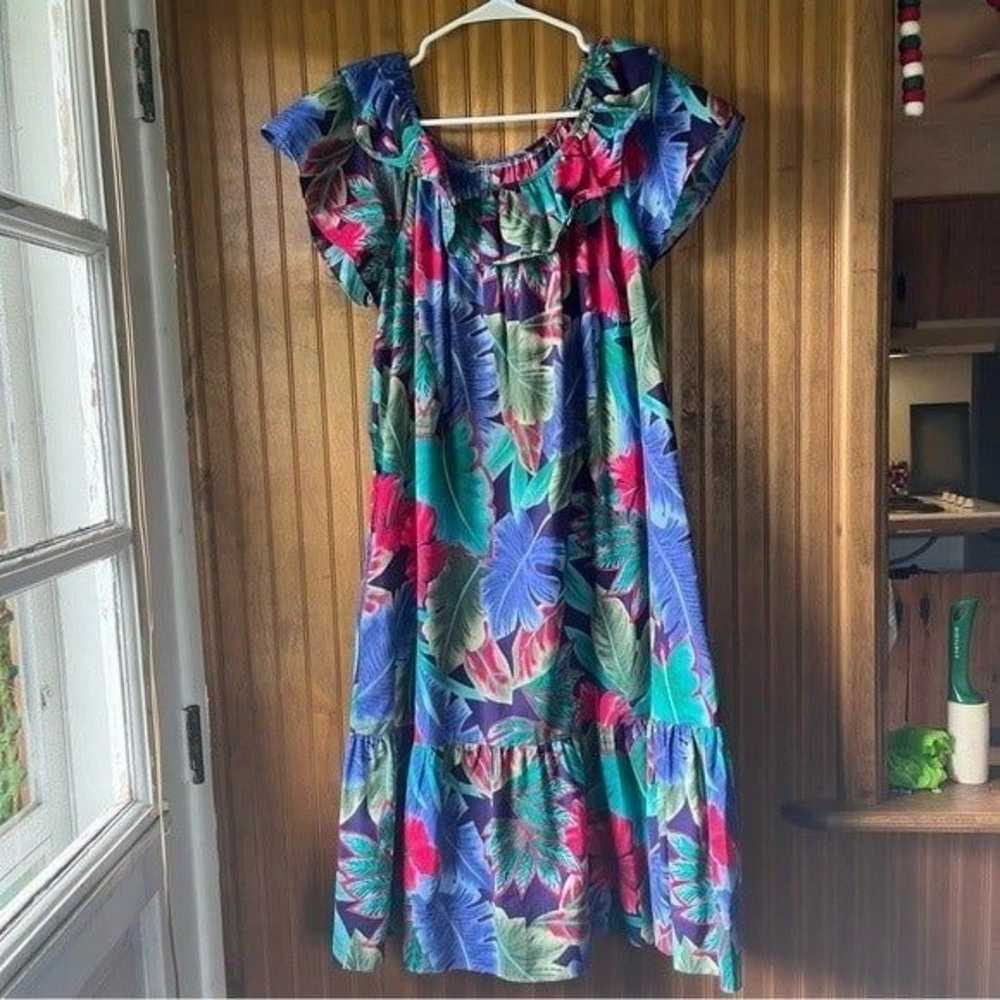 Hilo Hattie Vintage Floral Maxi Dress- Women Large - image 2