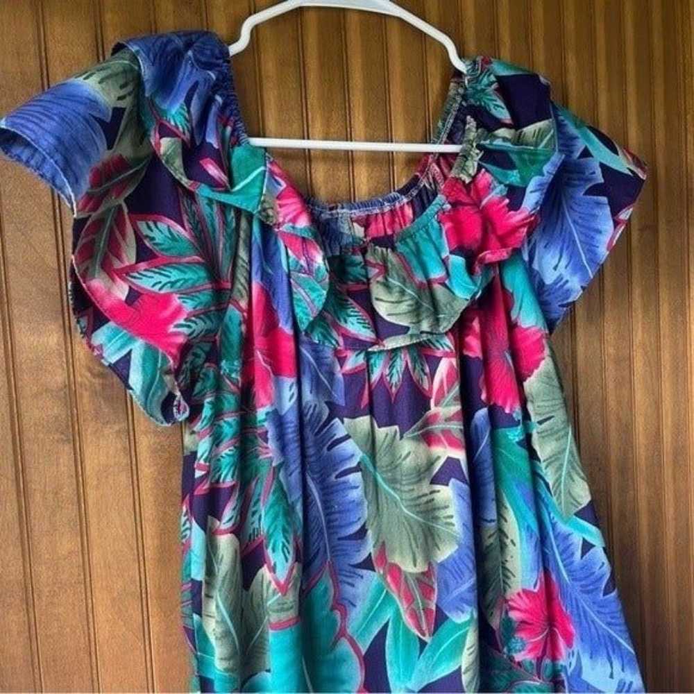 Hilo Hattie Vintage Floral Maxi Dress- Women Large - image 3