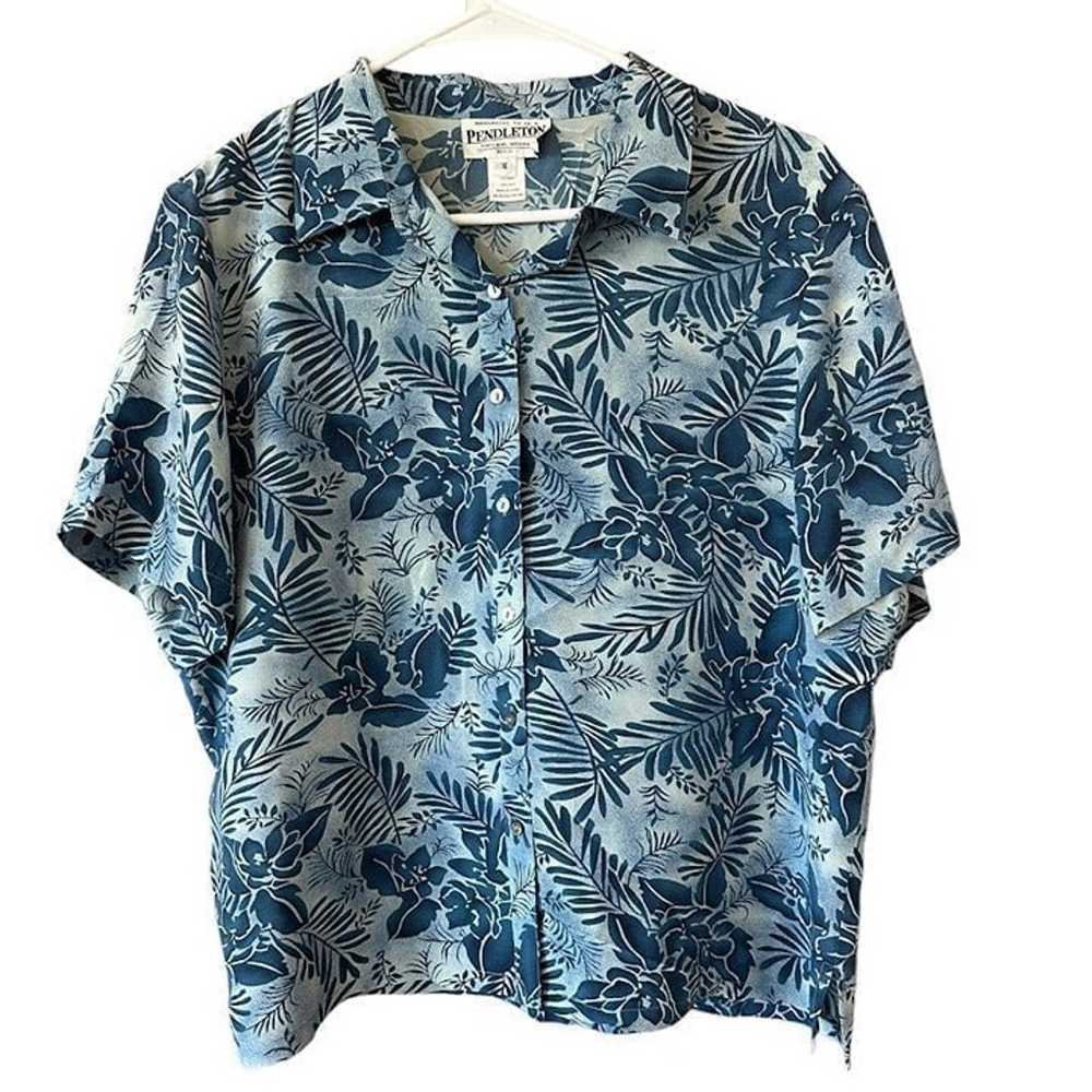 Pendleton 100% Silk 2 Piece Skirt and Top Hawaiia… - image 2