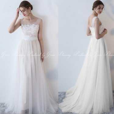 White wedding dress party dress - image 1