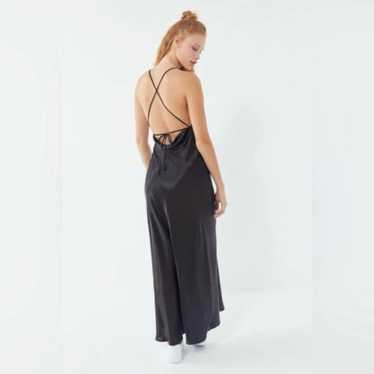 UO Romi Open-Back Maxi Slip Dress in Black - image 1