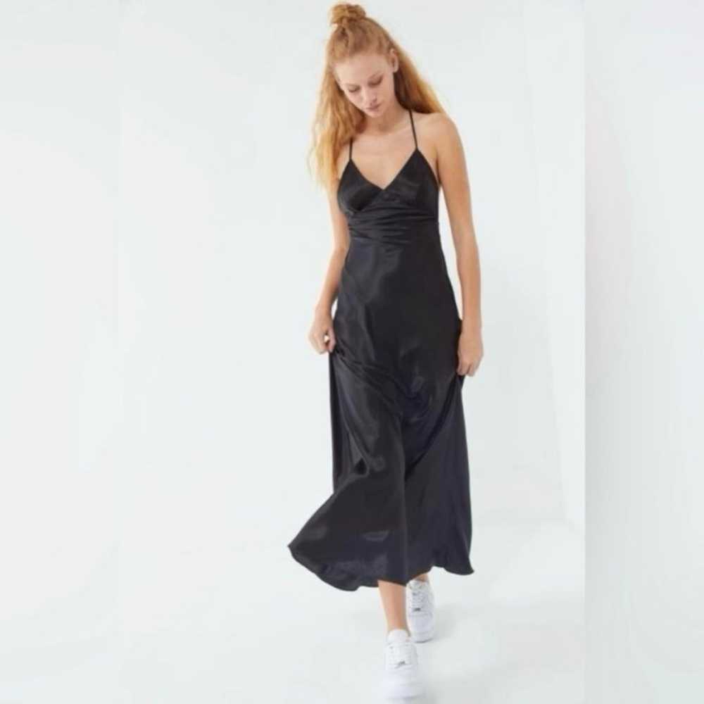 UO Romi Open-Back Maxi Slip Dress in Black - image 2