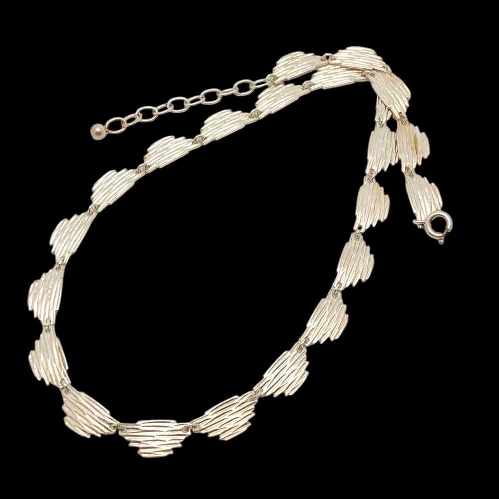 Vintage Diamond Cut Links Sterling Silver Necklace - image 5