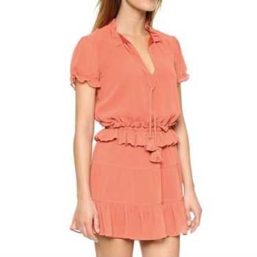 Tularosa Colleen orange tiered mini dress