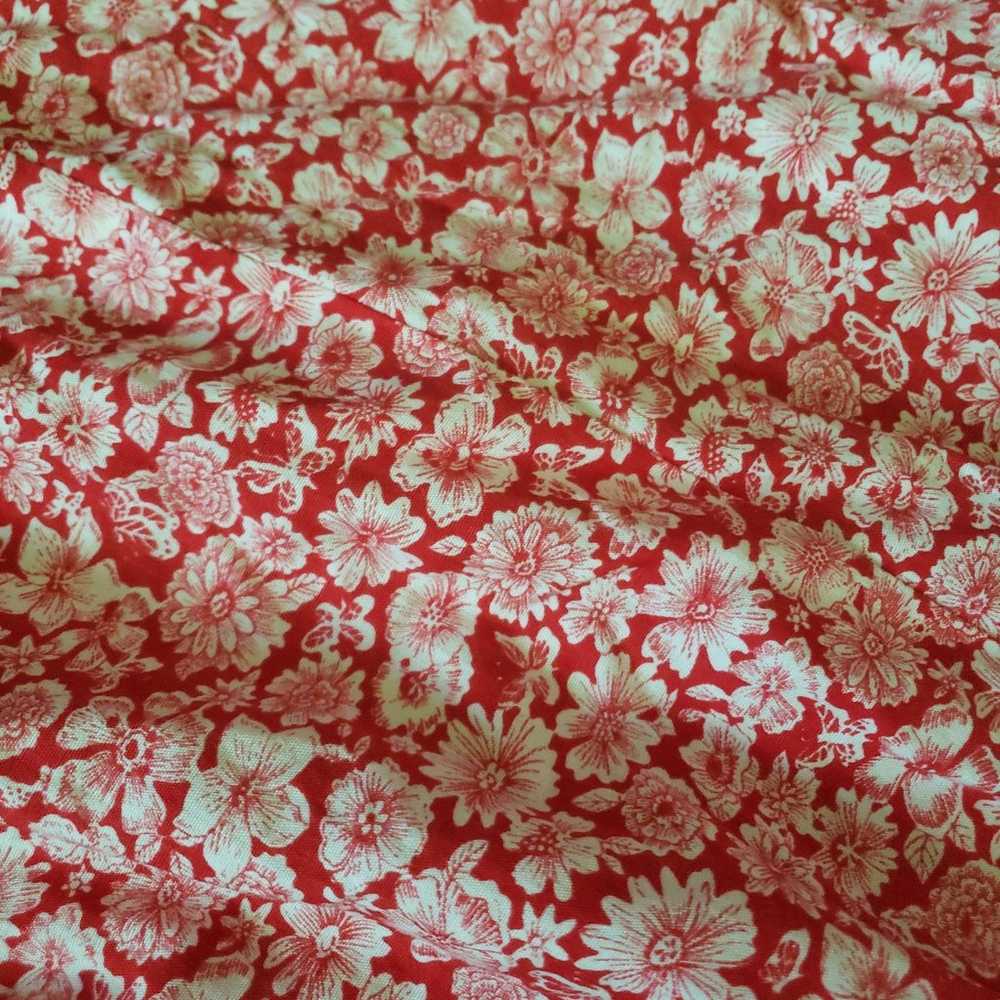 60s Red and White Floral Romper - image 4