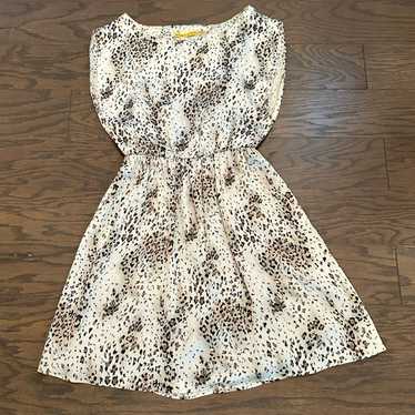 Alice + Olivia Leopard Print Silk Cocktail Dress S