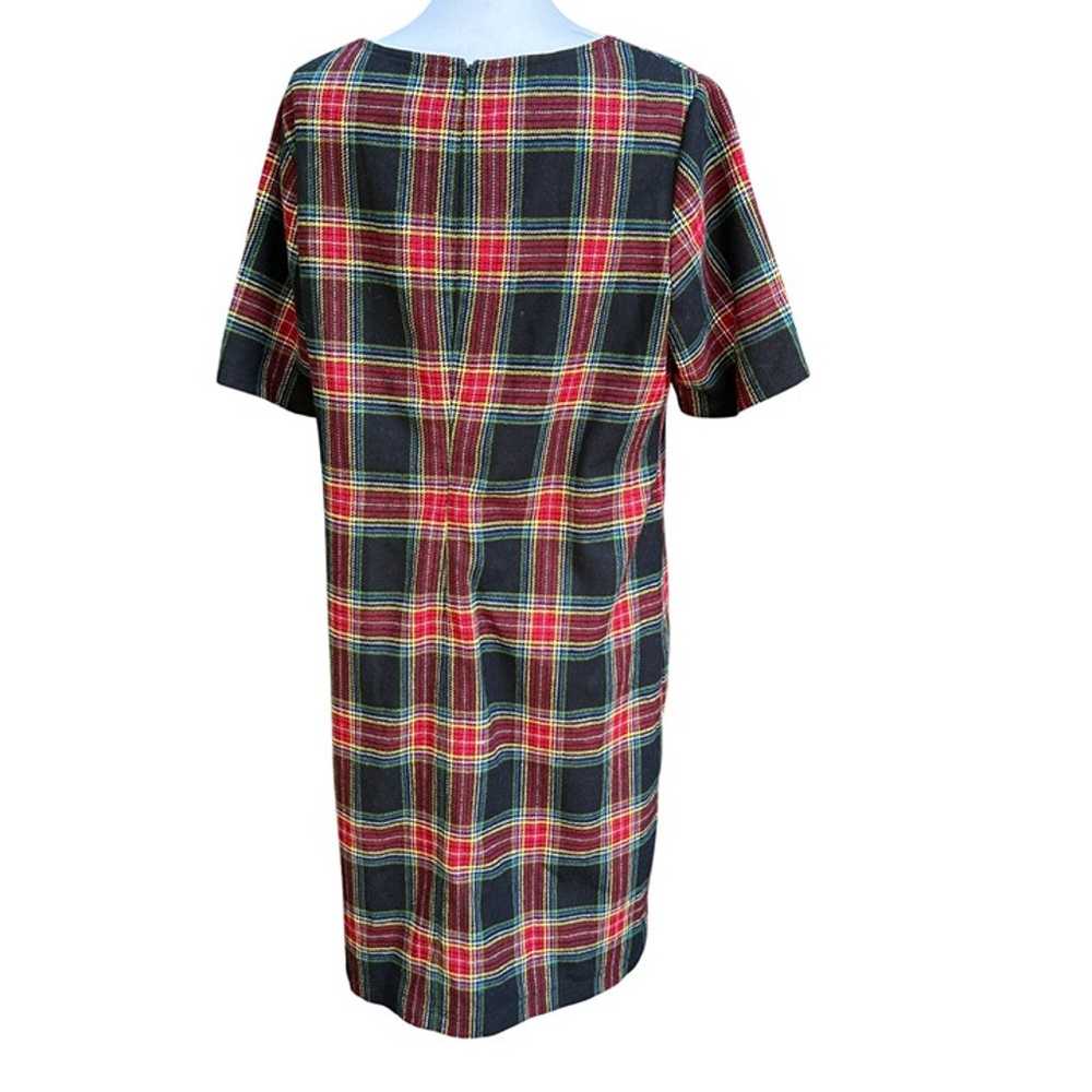 Jessica London Womens Red Black Plaid Shift Dress… - image 3