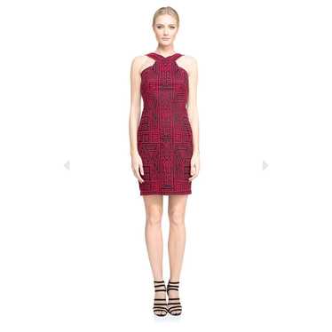 TADASHI SHOJI Red Regina Dress Crisscross Neckline