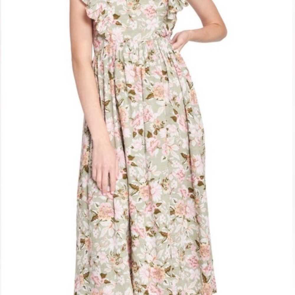 EN SAISON Maris Floral A-Line Midi Dress Size M - image 2