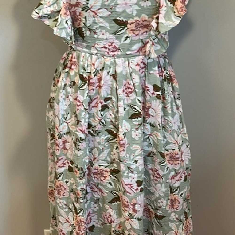 EN SAISON Maris Floral A-Line Midi Dress Size M - image 3